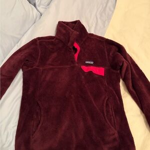 Patagonia Deep Red Fleece Pullover